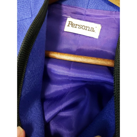 Vintage PERSONAL Womens SZ 12 Purple Wool Blend  Jacket - Picture 9 of 9